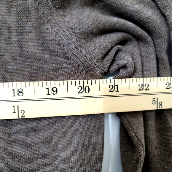 Jos. A. Bank Sweater M Brown Pima Cotton V-Neck Pullover Grandpa Academia Preppy - Picture 5 of 6